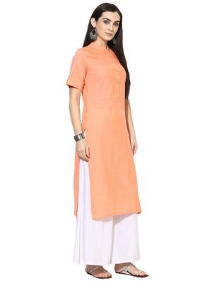 solid straight kurta - 15996473 - Standard Image - 2