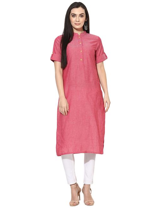 solid straight kurta - 15996474 - Standard Image - 1