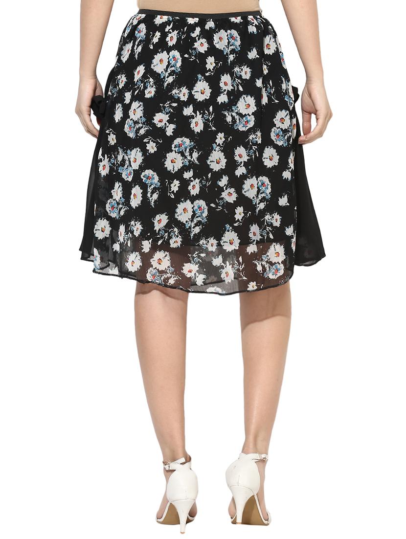 tie knot detail floral a-line dress - 15996477 - Zoom Image - 3