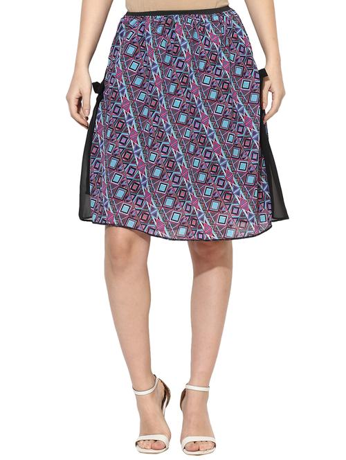 tie knot detail geometric a-line dress - 15996480 - Standard Image - 1