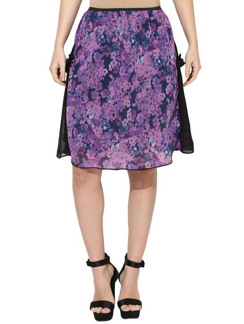 tie knot detail floral a-line dress - 15996483 - Standard Image - 1