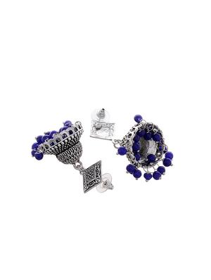 silver metal jhumka earring - 15996861 - Standard Image - 2
