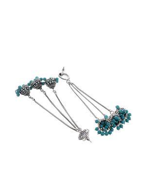 silver metal jhumka earring - 15996866 - Standard Image - 2