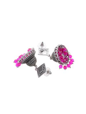 silver metal jhumka earring - 15996867 - Standard Image - 2