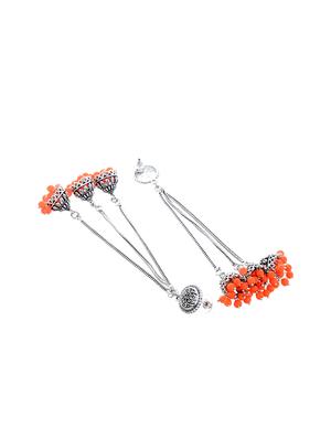 silver metal jhumka earring - 15996868 - Standard Image - 2
