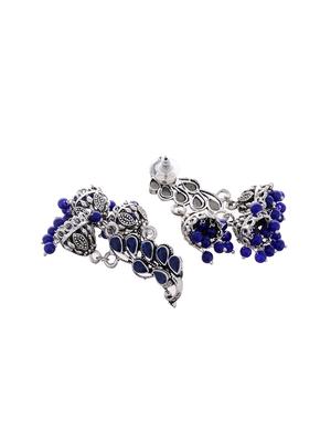 silver metal jhumka earring - 15996872 - Standard Image - 2