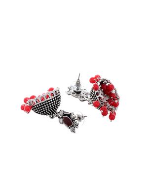 silver metal jhumka earring - 15996889 - Standard Image - 2