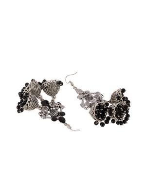 silver metal jhumka earring - 15996897 - Standard Image - 2
