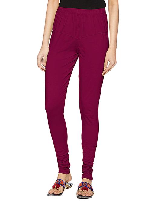 purple cotton churidars - 15997225 - Standard Image - 1