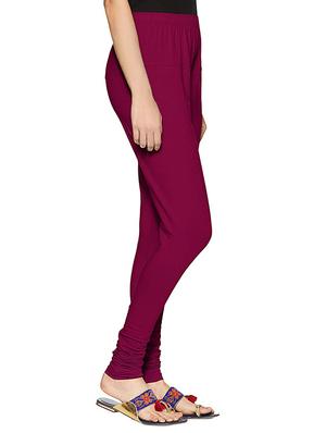 purple cotton churidars - 15997225 - Standard Image - 2