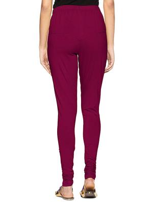 purple cotton churidars - 15997225 - Standard Image - 3