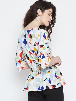 corset belt geometric top - 15997759 - Standard Image - 3
