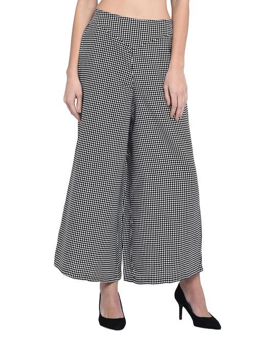 harlequin pattern flared palazzo - 15997909 - Standard Image - 1