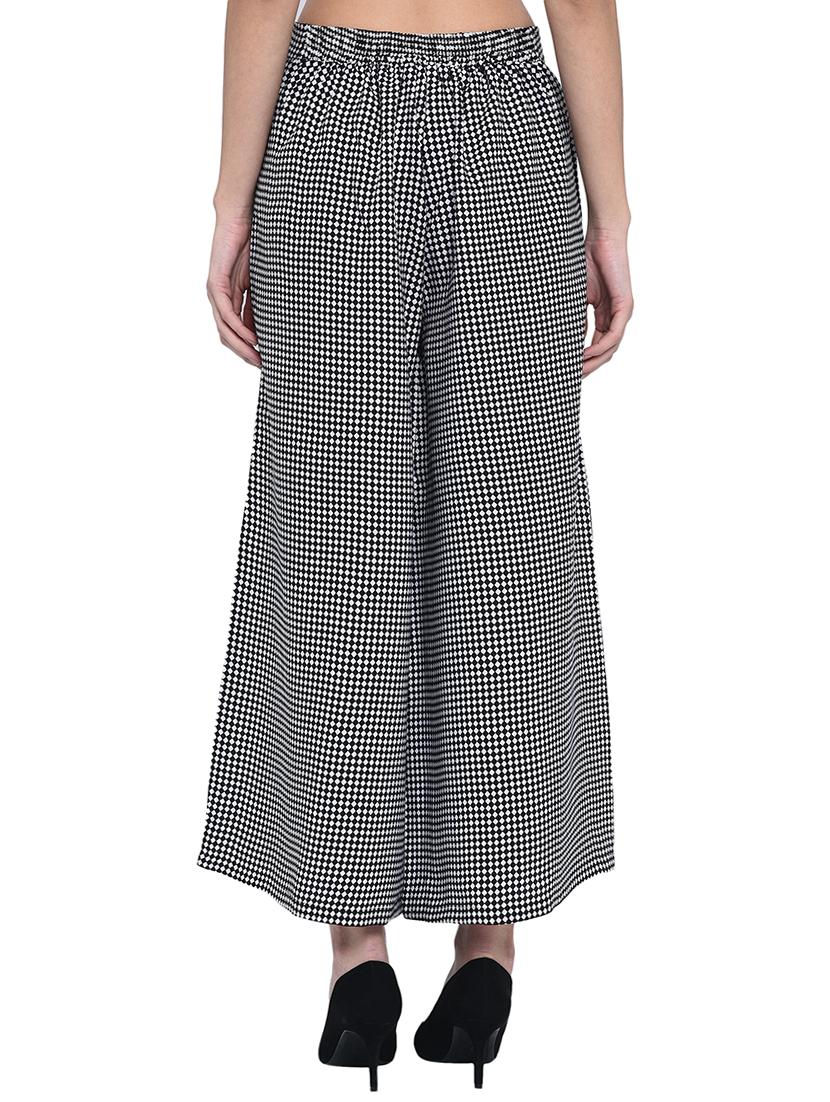 harlequin pattern flared palazzo - 15997909 - Zoom Image - 3