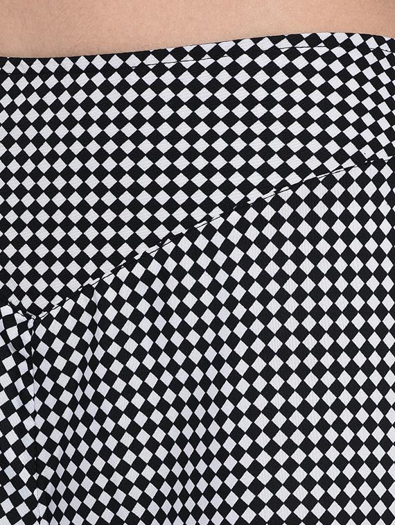 harlequin pattern flared palazzo - 15997909 - Zoom Image - 5