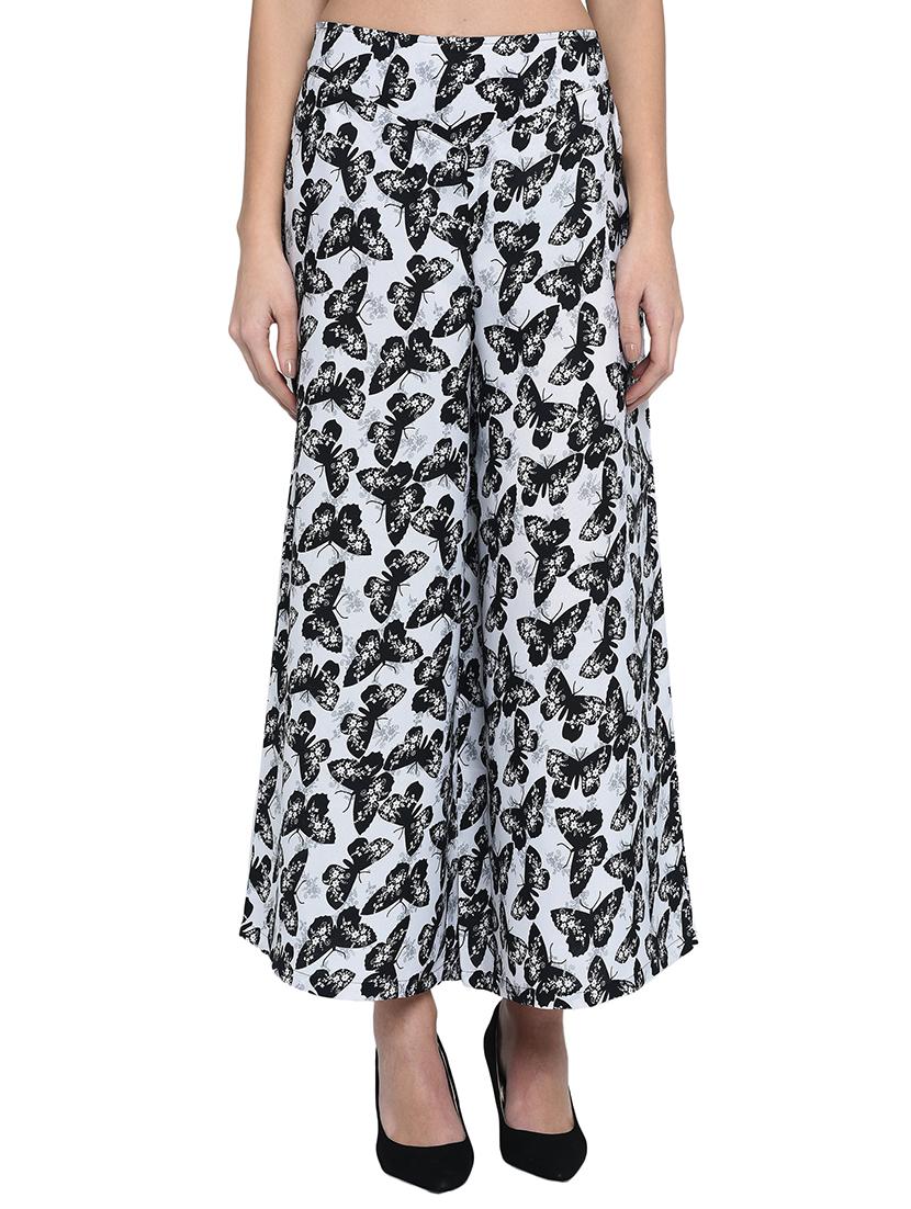 butterfly print flared palazzo - 15997915 - Zoom Image - 1