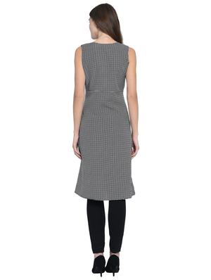 harlequin pattern front slit tunic - 15997949 - Standard Image - 3