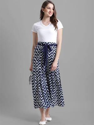 tie up chevron flared palazzo - 15998064 - Standard Image - 4