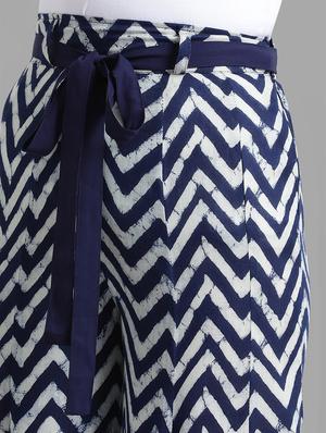 tie up chevron flared palazzo - 15998064 - Standard Image - 5