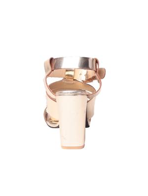 gold ankle strap sandals - 15998428 - Standard Image - 3