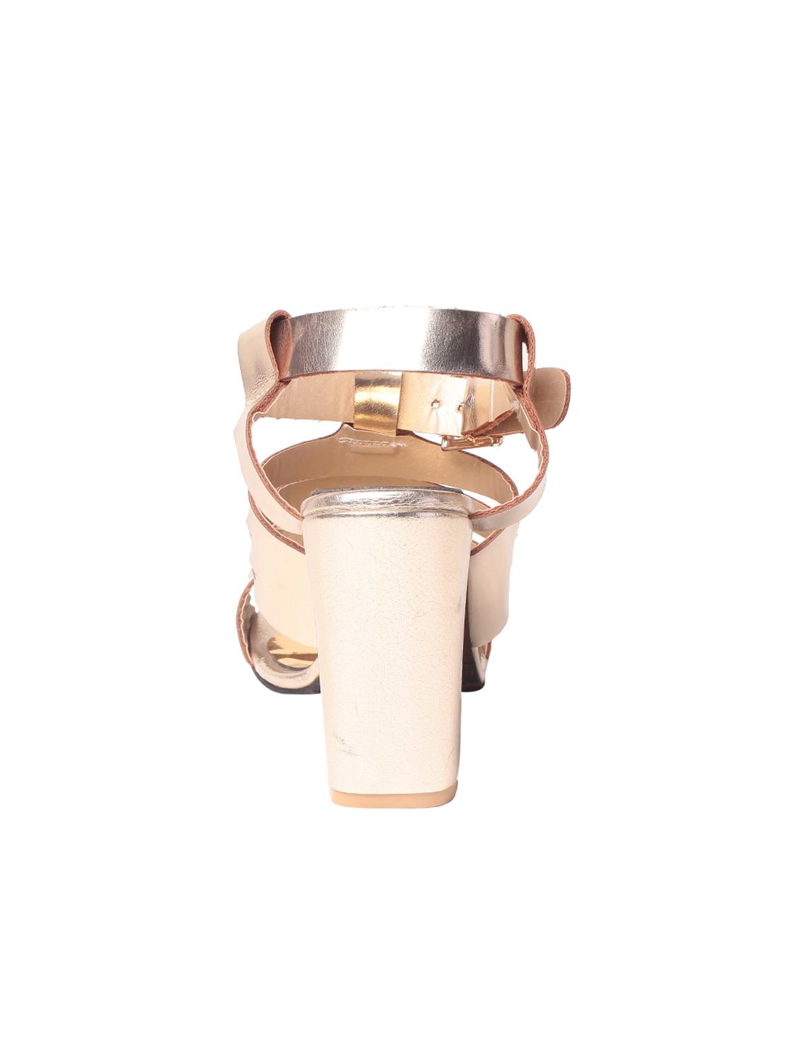 gold ankle strap sandals - 15998428 - Zoom Image - 3