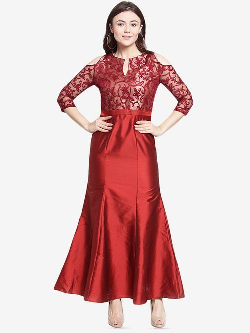cold shoulder floral maxi dress - 15999044 - Very Small Image - 1