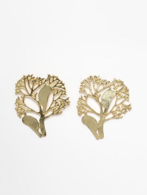 gold metal drop earring - 15999856 - Standard Image - 1