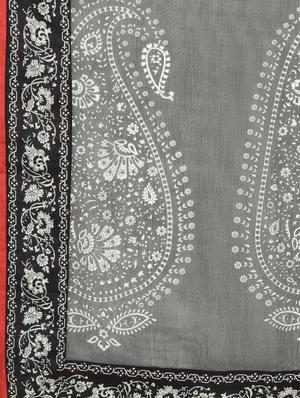 paisley printed saree with blouse - 16000661 - Standard Image - 4