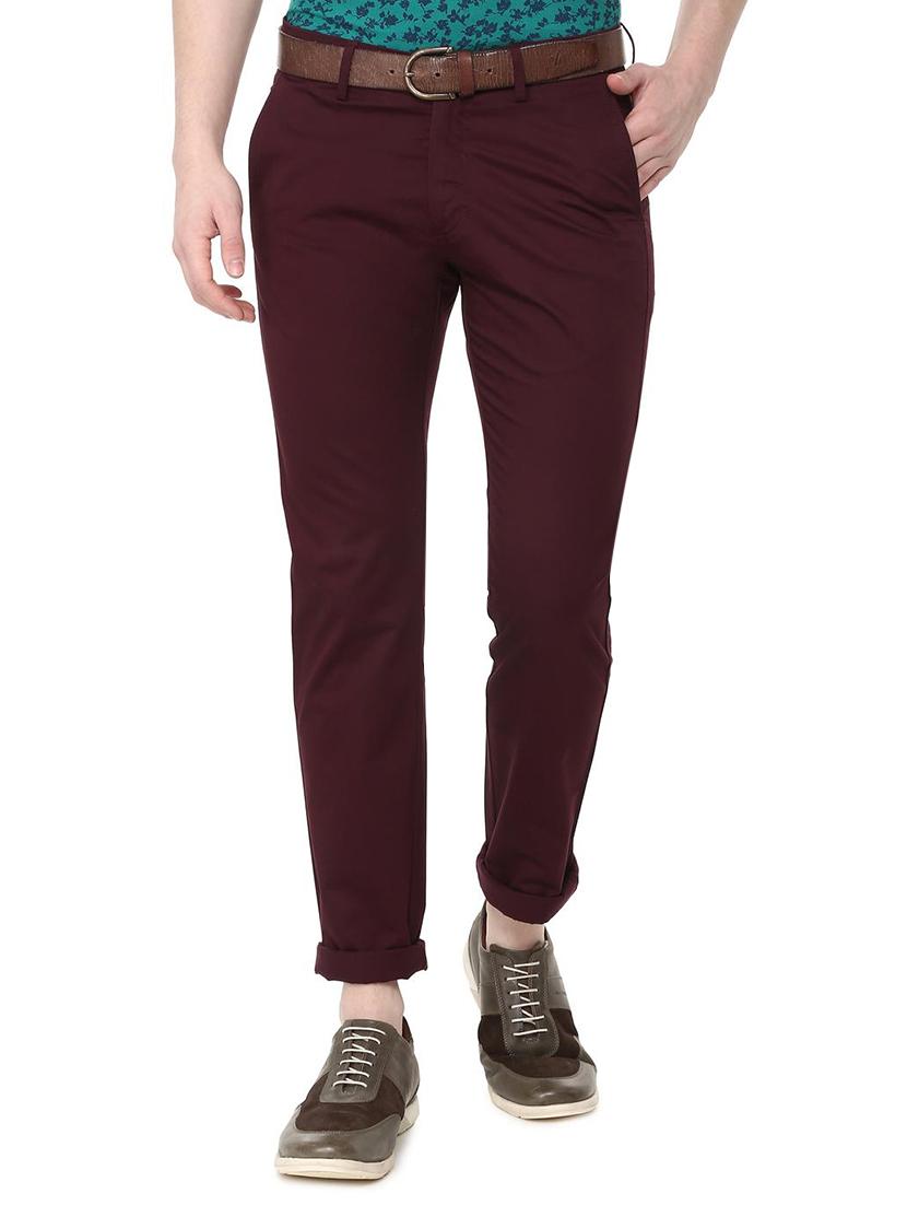 red cotton chinos - 16000843 - Zoom Image - 1