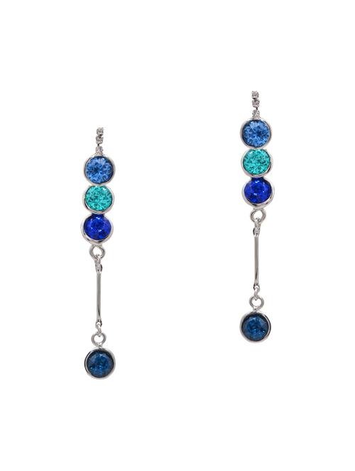 silver metal drop earring - 16001036 - Standard Image - 1