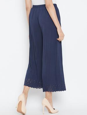scallop hem cut work culotte - 16001247 - Standard Image - 3