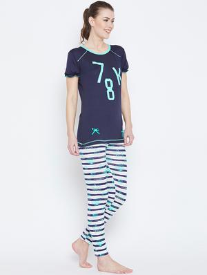 graphic print nightwear set - 16001297 - Standard Image - 2