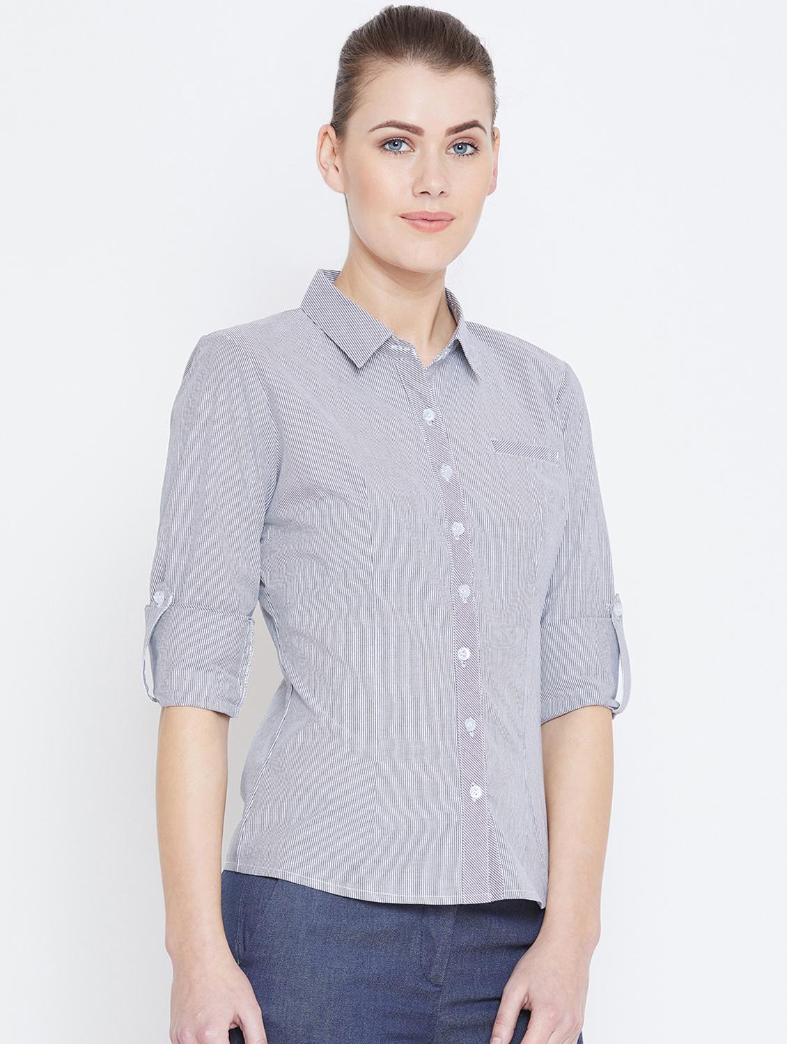 roll up sleeved striped shirt - 16001333 - Zoom Image - 2