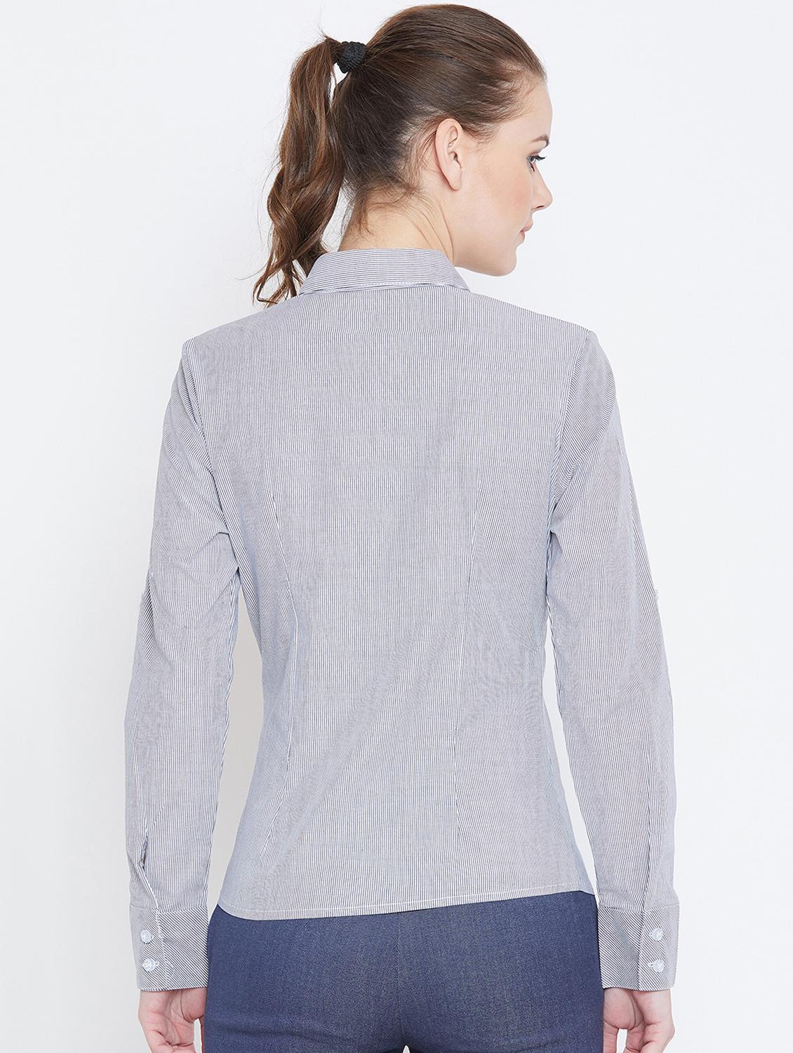 roll up sleeved striped shirt - 16001333 - Zoom Image - 3
