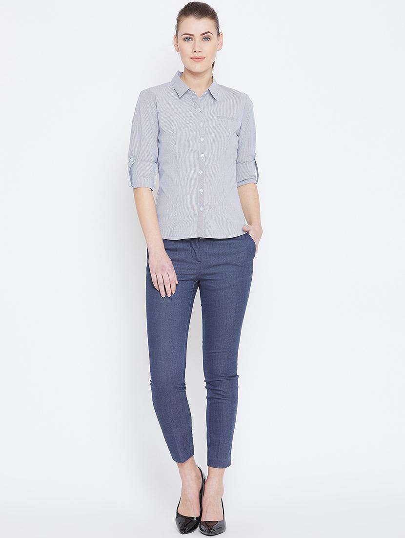 roll up sleeved striped shirt - 16001333 - Zoom Image - 4