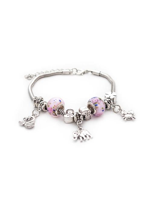 pink metal bangle bracelet - 16001648 - Standard Image - 1