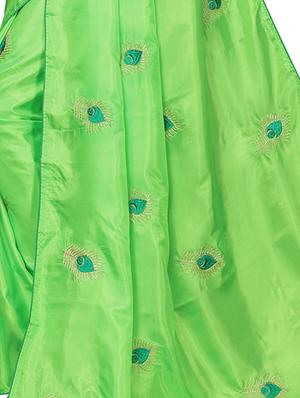 conversational green embroidered saree with blouse - 16002615 - Standard Image - 4