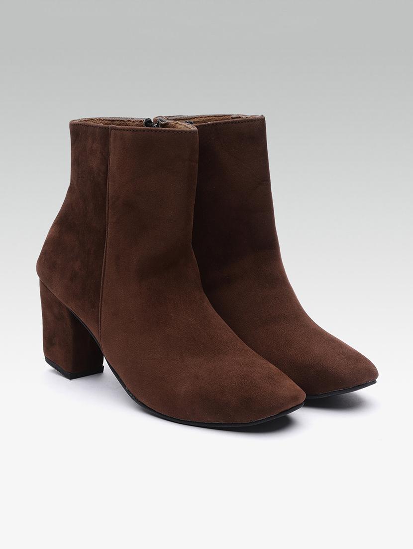 brown ankle zipper boots - 16002724 - Zoom Image - 1