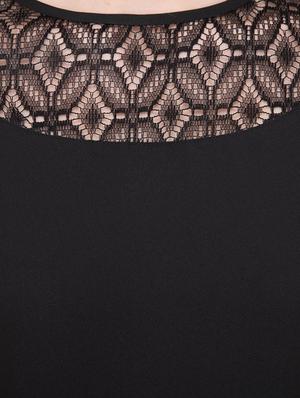 lace insert pleated a-line dress - 16002868 - Standard Image - 5