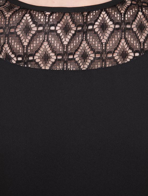 lace insert pleated a-line dress - 16002868 - Zoom Image - 5