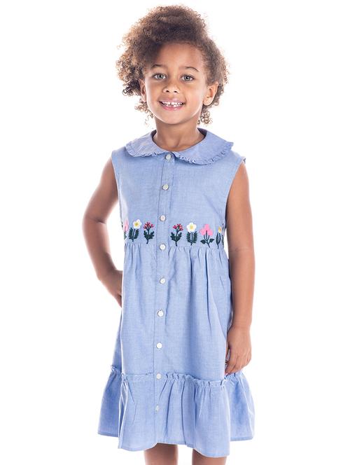 blue cotton frock - 16003723 - Standard Image - 1