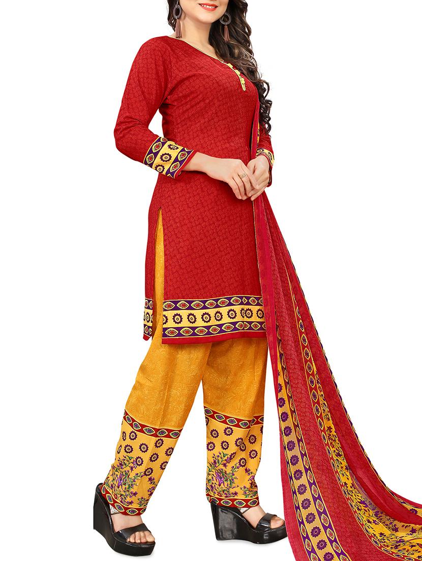 Straight printed unstitched suit - 16004209 - Zoom Image - 1