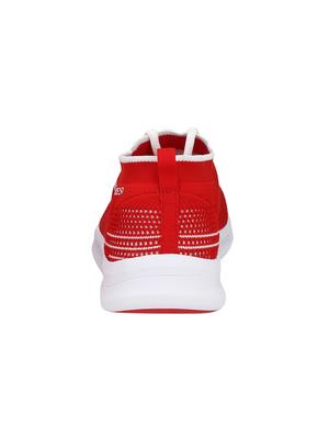 red mesh lace up sport shoes - 16004633 - Standard Image - 3