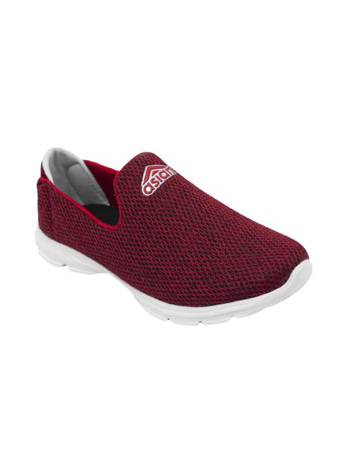 maroon slip on sports shoes - 16004665 - Standard Image - 1