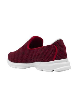 maroon slip on sports shoes - 16004665 - Standard Image - 3