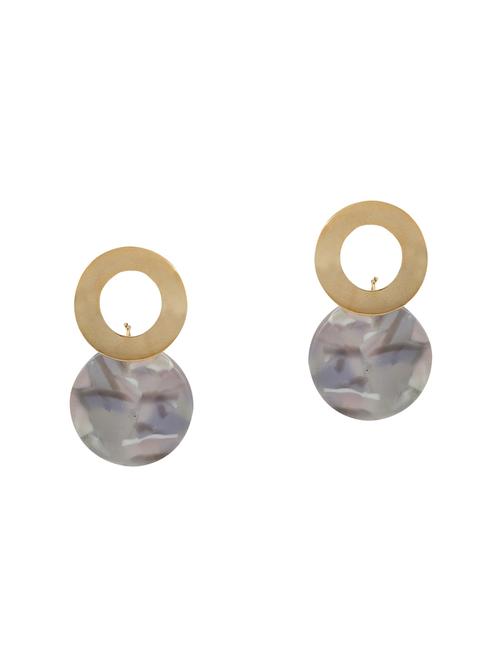 gold brass drop earring - 16004754 - Standard Image - 1