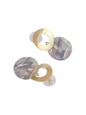 gold brass drop earring - 16004754 - Standard Image - 2