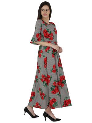 flared floral kurta - 16004797 - Standard Image - 2