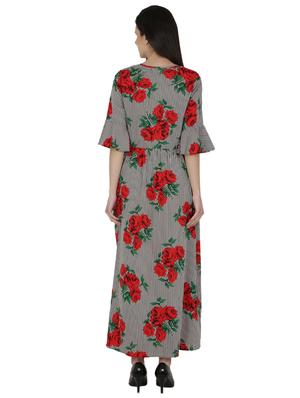 flared floral kurta - 16004797 - Standard Image - 3