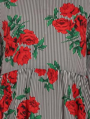 flared floral kurta - 16004797 - Standard Image - 4